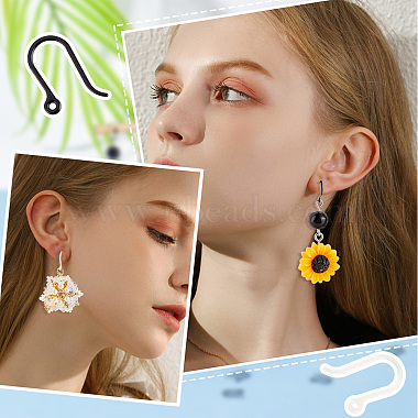 200Pcs 2 Colors Plastic Earring Hooks(KY-SC0001-67)-5