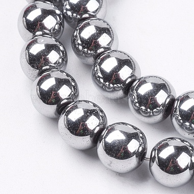 8 mm grade A chapelets de perles rondes d'hématite synthétique non magnétique(X-G-S096-8mm-3)-3