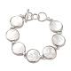bracelets en chaîne à maillons en coquillage blanc naturel(BJEW-E077-02P-03)-1