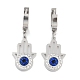 main de hamsa avec mauvais œil 304 boucles d'oreilles pendantes en acier inoxydable(EJEW-L283-069P)-1