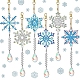 Kits de peinture diamant avec pendentif flocon de neige de noël(WG64272-01)-1