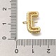 Brass Micro Pave Cubic Zirconia Letter Links(KK-I717-04J)-3