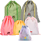 6Pcs 3 Sizes 2 Colors Polyethylene Waterproof Drawstring Storage Bags(ABAG-CN0001-47)-1