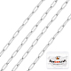 1M Rhodium Plated 925 Sterling Silver Paperclip Chains(STER-BBC0005-82)-1