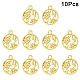 30個の合金ペンダント(TIBEP-YW0002-22G)-1