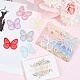 64Pcs 8 Colors  Butterfly Organgza Lace Embroidery Ornament Accessories(DIY-GF0006-89)-4