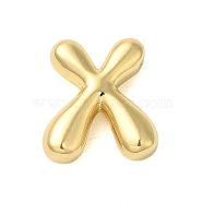 Rack Plating Brass Pendants, Cadmium Free & Lead Free, Long-Lasting Plated, Real 18K Gold Plated, Letter X, 18x16x5mm, Hole: 1.8x2.5mm(KK-C067-10G-X)