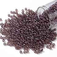 TOHO Round Seed Beads, Japanese Seed Beads, (425) Gold Luster Marionberry, 8/0, 3mm, Hole: 1mm, about 10000pcs/pound(SEED-TR08-0425)