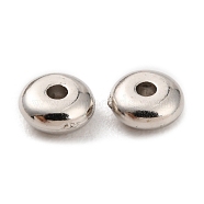 CCB Style Plating Beads, Flat Round, Platinum, 5x2.5mm, Hole: 1.2mm(CCB-D005-39P)