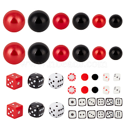DIY Vase Fillers, Including Acrylic & Plastic Imitation Pearl Beads & Polymer Clay Cabochons, Mixed Color, 4.5~20x3.5~20x0.5~20mm, Hole: 1~1.5mm(DIY-OC0013-61)