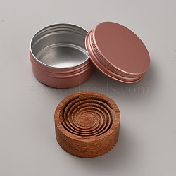 Wood Aromatherapy Diffuser, Essential Oil Diffuser for Home, with Aluminum Boxs, Sienna, 49.5~50x20~20.5mm(DIY-WH0750-421B)