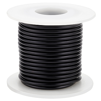 Custom Round Aluminum Wire, Electrophoresis Black, 9 Gauge, 3mm, about 26.25 Feet(8m)/Roll
