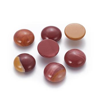 Natural Mookaite Cabochons, Half Round, 19.5~20x6~7mm