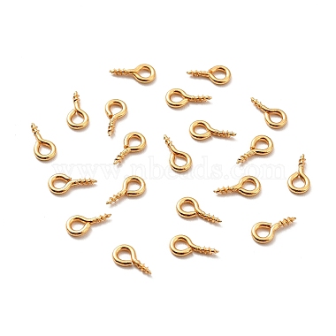 304 Stainless Steel Screw Eye Pin Peg Bails(X-STAS-E044-07G-01)-3