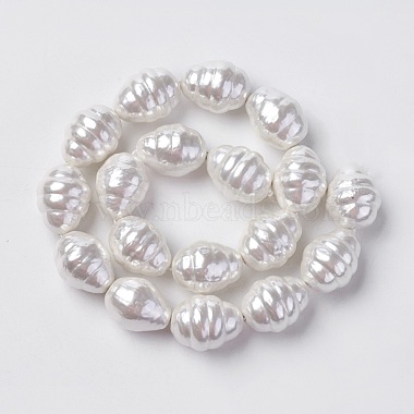 22mm Seashell Color Oval Shell Pearl Beads