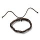 Bracelet à cordon en simili cuir tressé réglable de style 6pcs 6 serti de cordon ciré pour hommes(BJEW-F458-15)-3