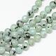 Chapelets de perles en jaspe sésame naturel / jaspe kiwi(G-R345-8mm-28)-1