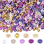 3500Pcs 5 Colors Handmade Polymer Clay Beads, Disc/Flat Round, Heishi Beads, with 900Pcs CCB Plastic Beads, Mixed Color, 6x1mm, Hole: 2mm(CLAY-PA0001-25A)