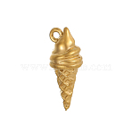 304 Stainless Steel Charms, Ice Cream Charms, Ion Plating(IP), Real 18K Gold Plated, 15x6mm, Hole: 1mm(STAS-OY019-82G)