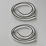 Second Layer of Cowhide Webbing Bag Straps, White, 810x13.5x3.5mm, Hole: 2.5mm(PURS-WH0816-007A)