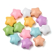 Cute Opaque Resin Cabochons, Star, Mixed Color, 17x17x9mm(RESI-L037-14)