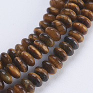Natural Tiger Eye Beads Strands, Rondelle, 4.5~5x2~2.5mm, Hole: 0.8mm, about 162~166pcs/strand, 15.1  inch~15.3 inch(38.5~39cm)(G-P354-02-4x2mm)