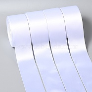 Single Face Satin Ribbon, Polyester Ribbon, White, 2 inch(50mm), about 25yards/roll(22.86m/roll), 100yards/group(91.44m/group), 4rolls/group(RC50MMY-001)