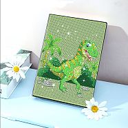 DIY Diamond Painting Notebook Kits, Including Acrylic Rhinestones Bag, Diamond Sticky Pen, Tray Plate and Glue Clay, Dinosaur, 210x150mm(PW-WG4D5DF-15)