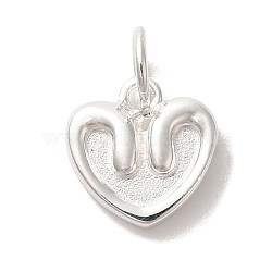 925 Sterling Silver Imitation Food Charms, Palmier, 8.5x8.5x2mm, Hole: 2mm(FIND-U013-11S-03)