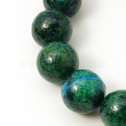 Synthetic Chrysocolla Strands, Dyed & Heated, Round, Green, 18mm, Hole: 1.8mm, about 22pcs/strand, 15.15 inch(G-C211-18mm-1)