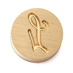 Golden Tone Brass Letter Stamps, with Black Wooden Handles, for DIY Wax Seal Stamps, Letter L, 79.5x12x12mm(KK-R005-01L)