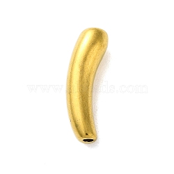 04 Stainless Steel Tube Beads, Curved Tube, Golden, 20x6mm, Hole: 1.4mm(STAS-G338-10G)