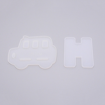 Bus Mobile Phone Holder  Silicone Molds, Resin Casting Molds, For UV Resin, Epoxy Resin Craft Making, White, 109x135x6mm