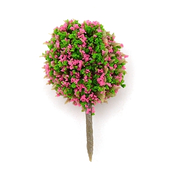 Plastic Model Ornament, Tree, for Desk Home Decoration, Green, 36~37x20~22mm