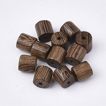 Natural Wenge Wood Beads, Undyed, Column, Camel, 8x8mm, Hole: 1.4mm, about 1400pcs/500g