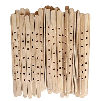 Wooden Candle Wick Holder, Candle Wick Rod, 7-Hole Candle Wick Clip Centering Tool Wick Holder, Blanched Almond, 178x10mm