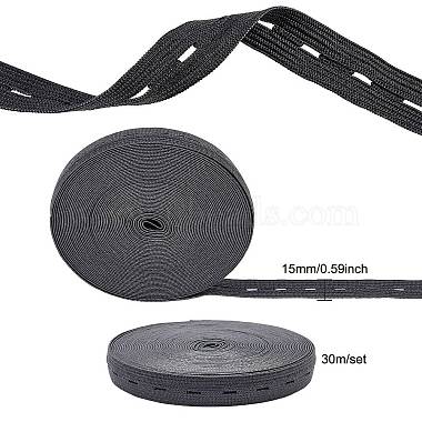 Flat Elastic Cord/Bands with Buttonhole(OCOR-FG0001-02B)-2