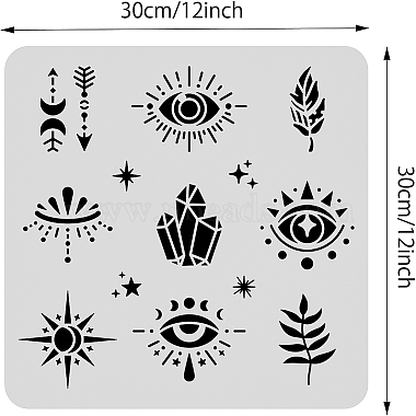 Large Plastic Reusable Drawing Painting Stencils Templates(DIY-WH0172-733)-2