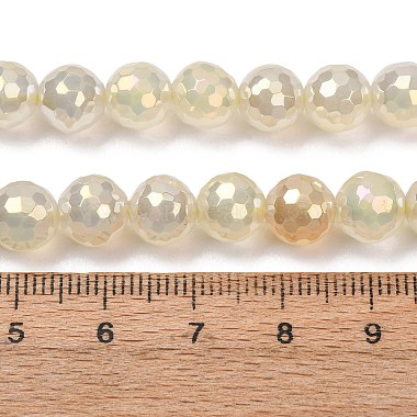 brins de perles d'agate naturelles galvanis&eacute;es(G-B191-A07-8mm-02)-5