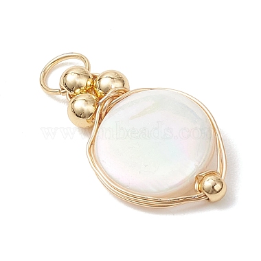 Natural White Shell Pendants(PALLOY-JF04839)-4