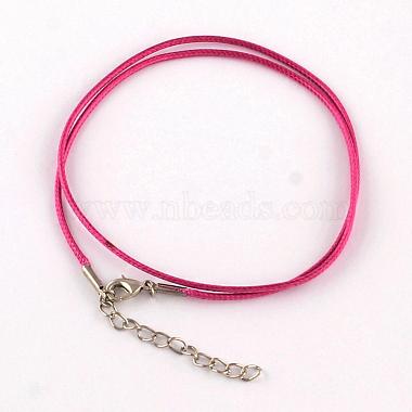 1.5mm Magenta Waxed Cotton Cord Necklace Making