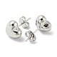Heart Rack Plating Brass Stud Earrings(EJEW-F331-27P)-2