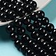Perlas sueltas redondas de perlas de vidrio negro para joyería artesanal(X-HY-10D-B20)-1