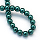 Backen gemalt pearlized Glasperlen runden Perle Stränge(X-HY-Q003-6mm-79)-4