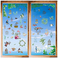 8 Sheets 8 Styles PVC Waterproof Wall Stickers, Self-Adhesive Decals, for Window or Stairway Home Decoration, Bird, 200x145mm, about 1 sheet/style(DIY-WH0345-128)