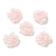 Opaque Resin Cabochons, Flower, Misty Rose, 23x24.5x11mm(RESI-E049-03C)