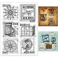 PVC Plastic Stamps, for DIY Scrapbooking, Photo Album Decorative, Cards Making, Stamp Sheets, Travel Themed, 16x11x0.3cm(DIY-WH0167-56-1044)