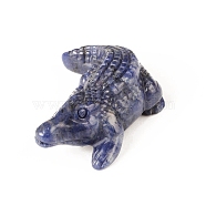 Natural Sodalite Display Decorations, Reiki Energy Stone Figurine, Crocodile, 51x37x17.5mm(DJEW-PW0009-023E)