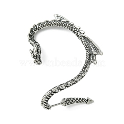 316 Surgical Stainless Steel Cuff Earrings, Left, Dragon, 50x43.5mm(EJEW-E300-01AS-04)