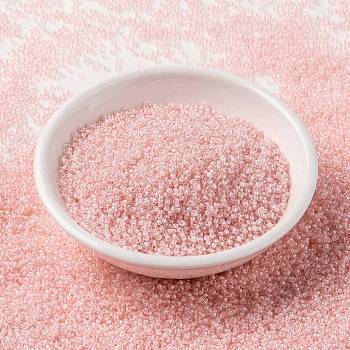 MIYUKI Round Rocailles Beads, Japanese Seed Beads, 15/0, (RR203) Pink Lined Crystal, 1.5mm, Hole: 0.7mm, about 5555pcs/10g